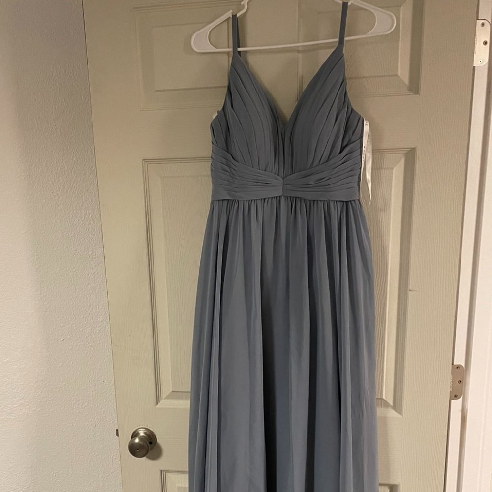 Dusty Blue Alia Bridesmaid Dress Size 4